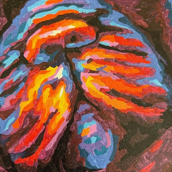 Colorful Frenchie Pet Dog Painting 16”x 20” Unframed - Picture 6 of 7